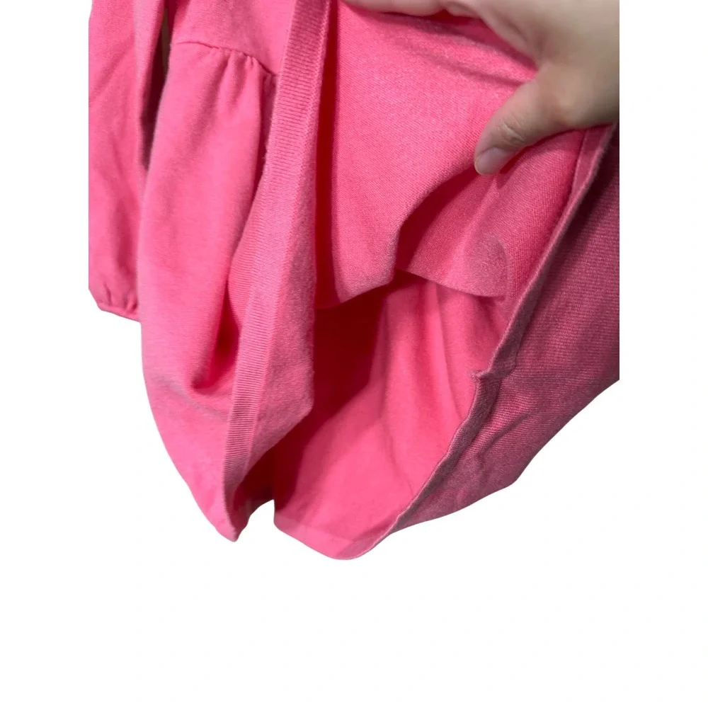 Janie and Jack Girls Pink Sweater Dress Peter‎ Pan Lace Collar Size 5